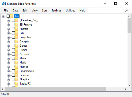 Screen shot of EdgeManage